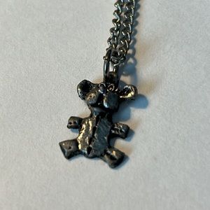Pewter Teddy Bear necklace